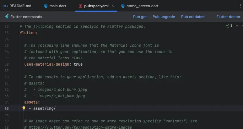 screenshot-pubspec